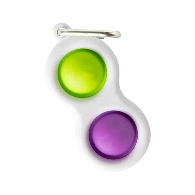 Stress Relief Push Sensory Pop Bubble Fidget Office Desk Toy Decompression Mini Fingertip Simple Dimple Silicone Fidget Keychain