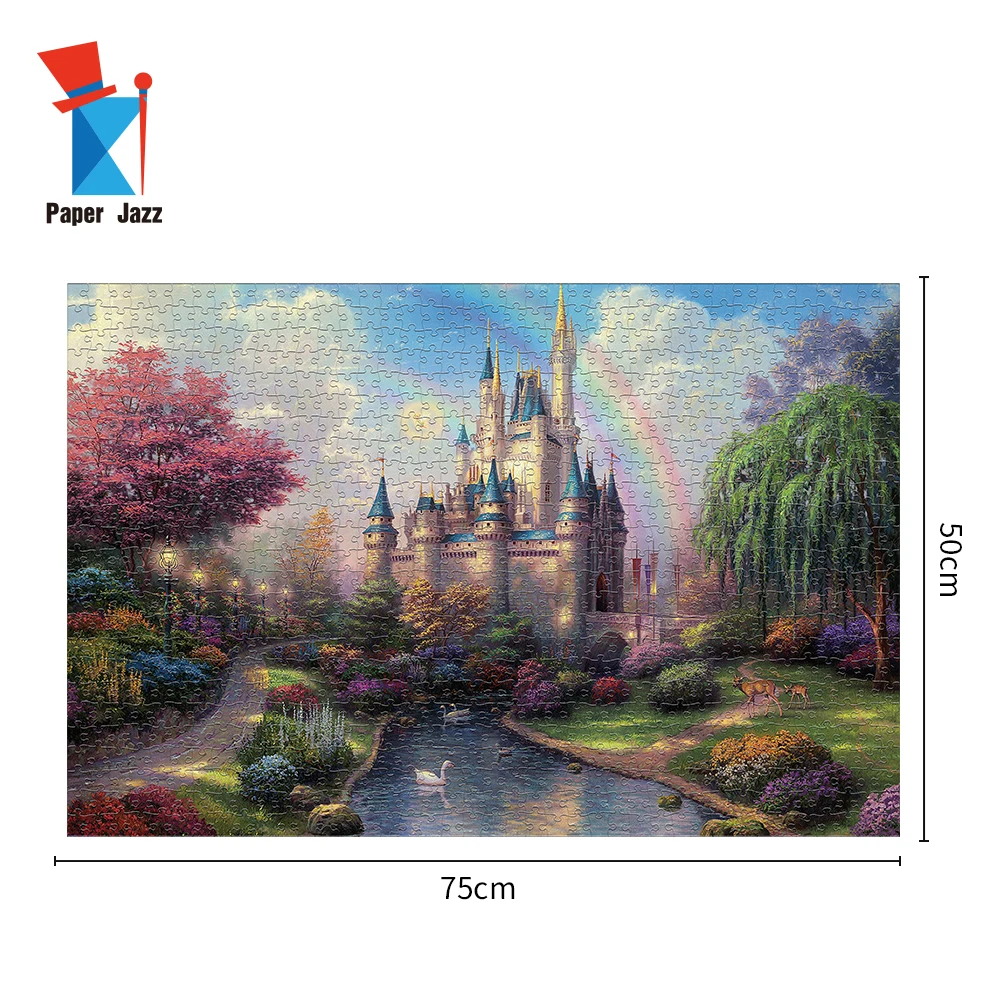 Картонная цветная коробка с УФ-печатью Dream Castel пазл для взрослых 1000 шт.