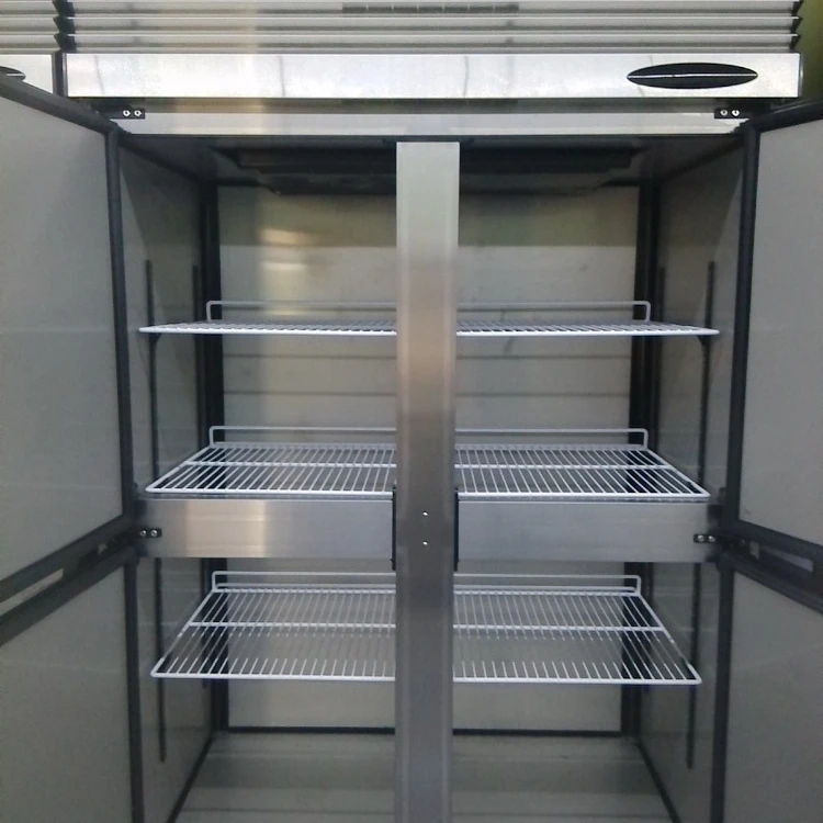 1000L stainless steel 4 door upright commercial fridge deep freezer