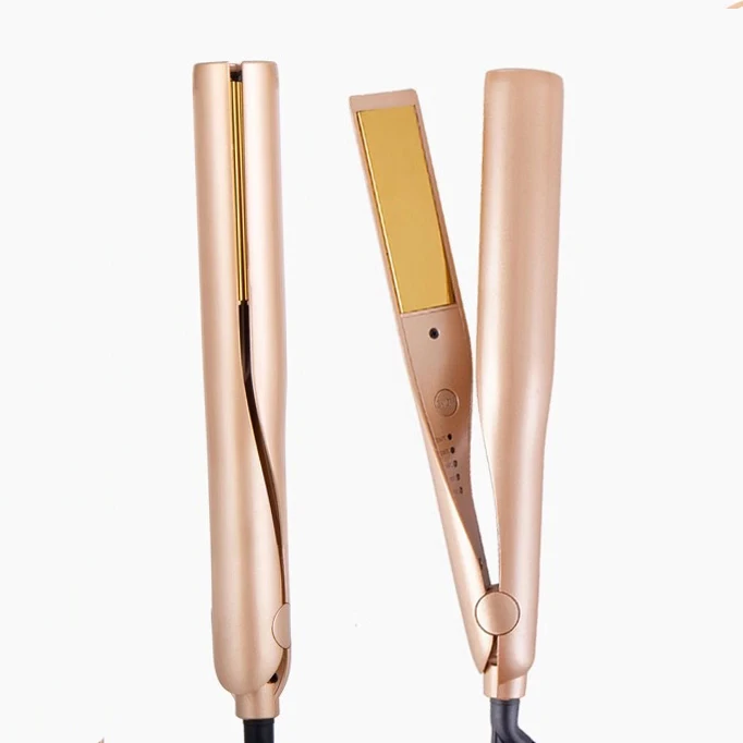 2 в 1 плоское железо титана Nano Портативный Утюги мини золото выпрямитель для волос