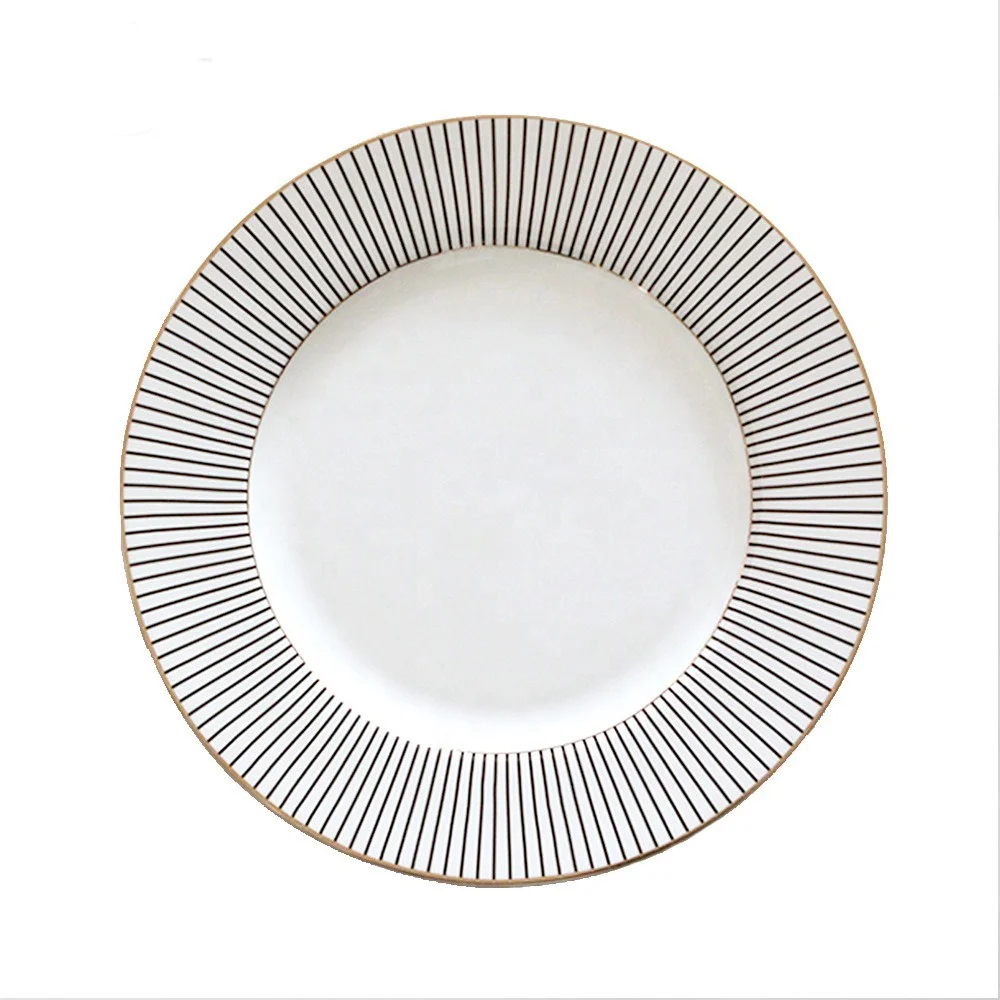 Exquisite Porcelain Fashion Fine Bone China Crockery Plates For Wedding Events Rental Plates