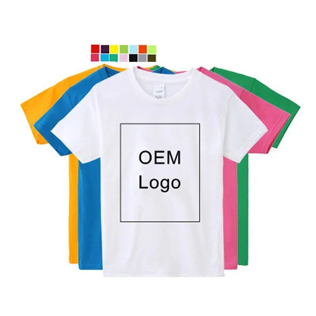 High quality custom printing plain wholesale T-shirts cotton for kids blank plain kids T-shirts logo printing