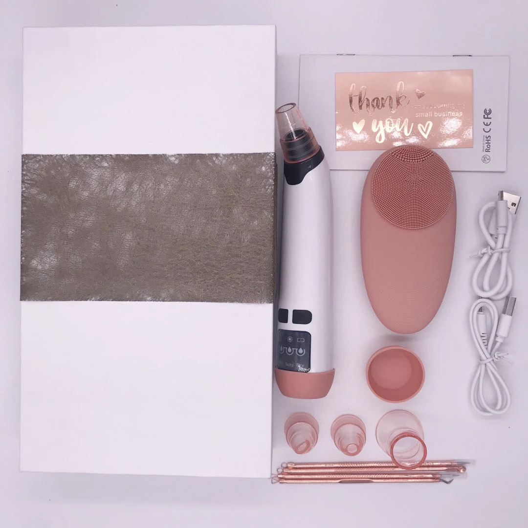 Acne remover needles Drop shopping vacuum suction blackhead remove and face cleansing brush acne needle set