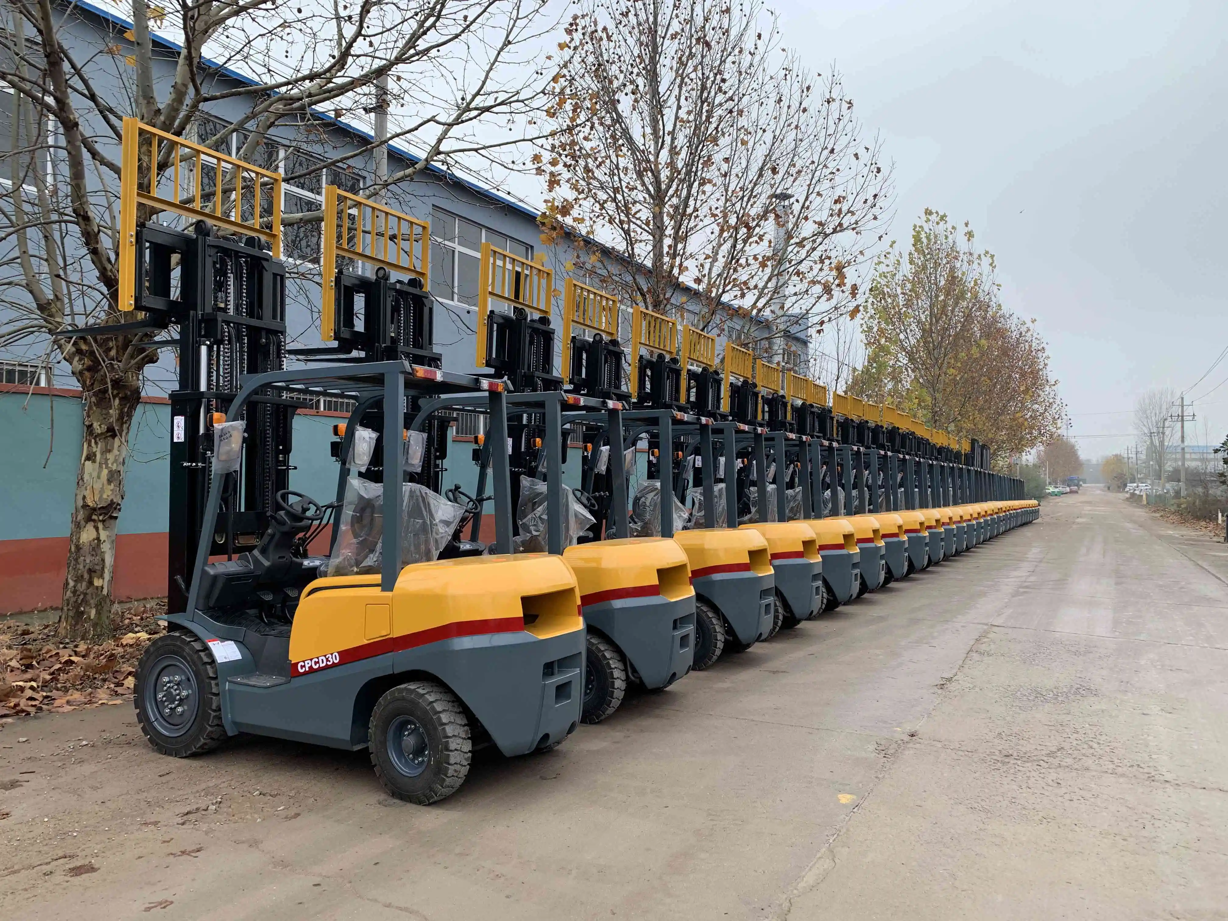 China CE Certified 3 tons Diesel Forklift with Japanese Engine 2/3 Stage container Mast