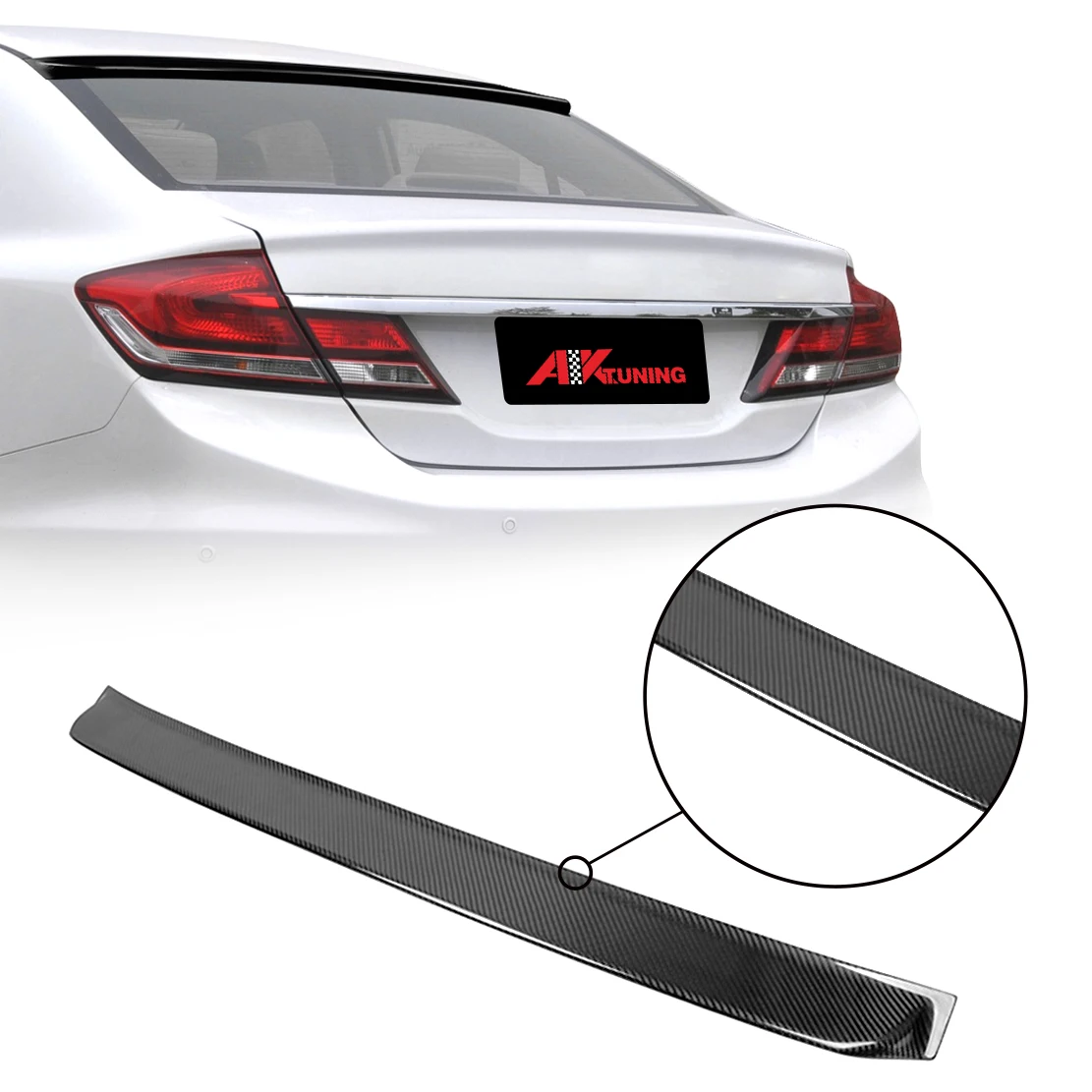 wing liip  roof bumper Spoiler Carbon Fiber For honda civic 8th-9.5the generation wing spoiler 06-15