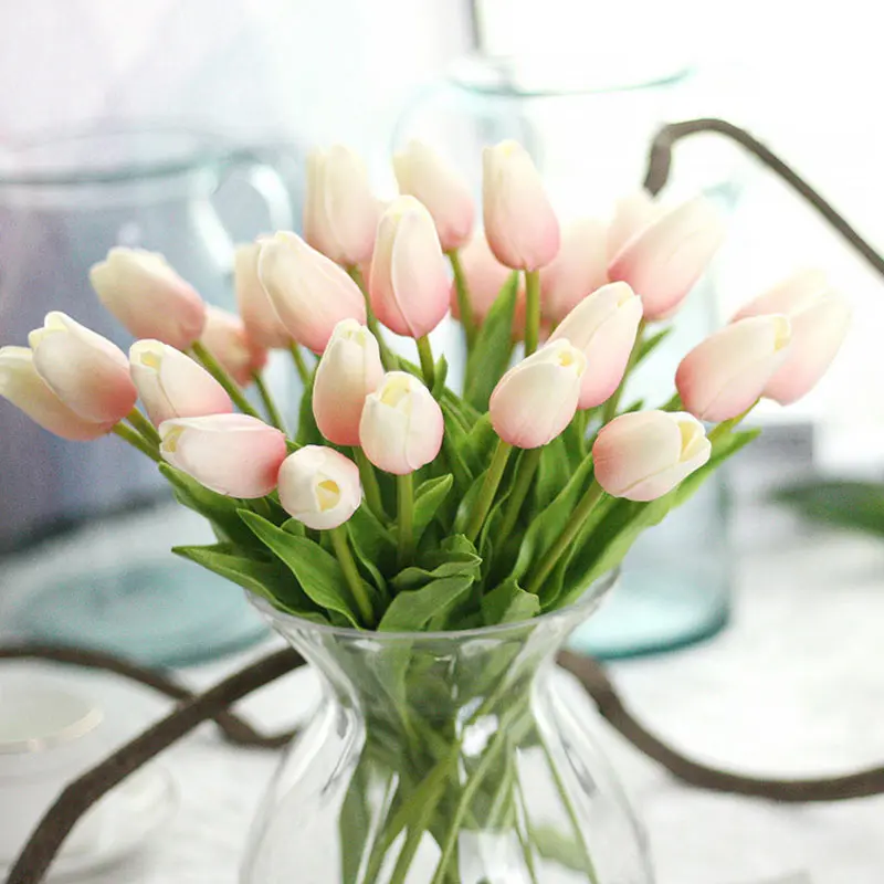 INUNION Artificial decorative flower bouquet  provide wholesale tulip pu artificial flower for home office wedding decoration