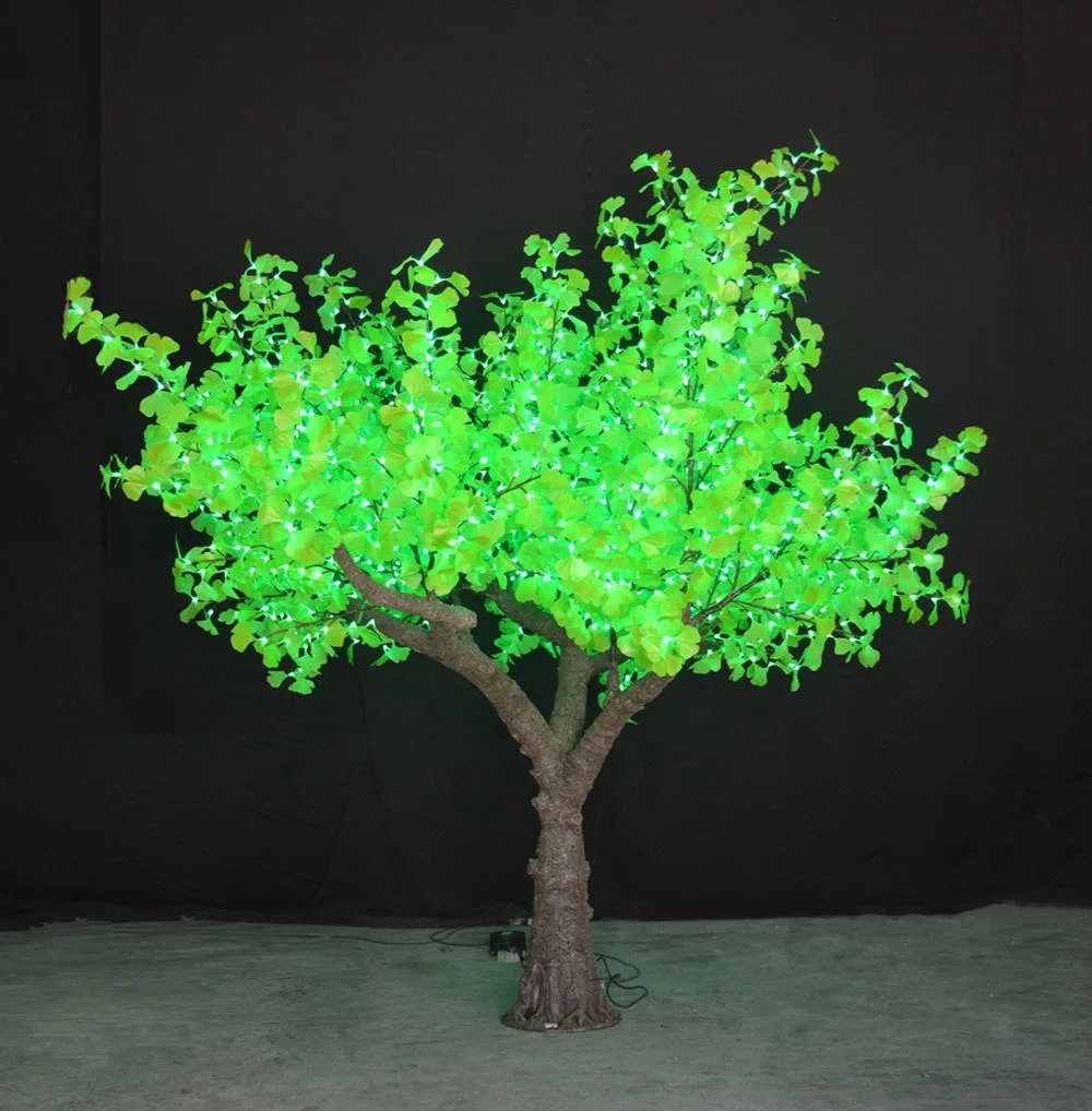 wholesale Outdoor christmas street landscape decoration large Artificial led Ginkgo tree lighting