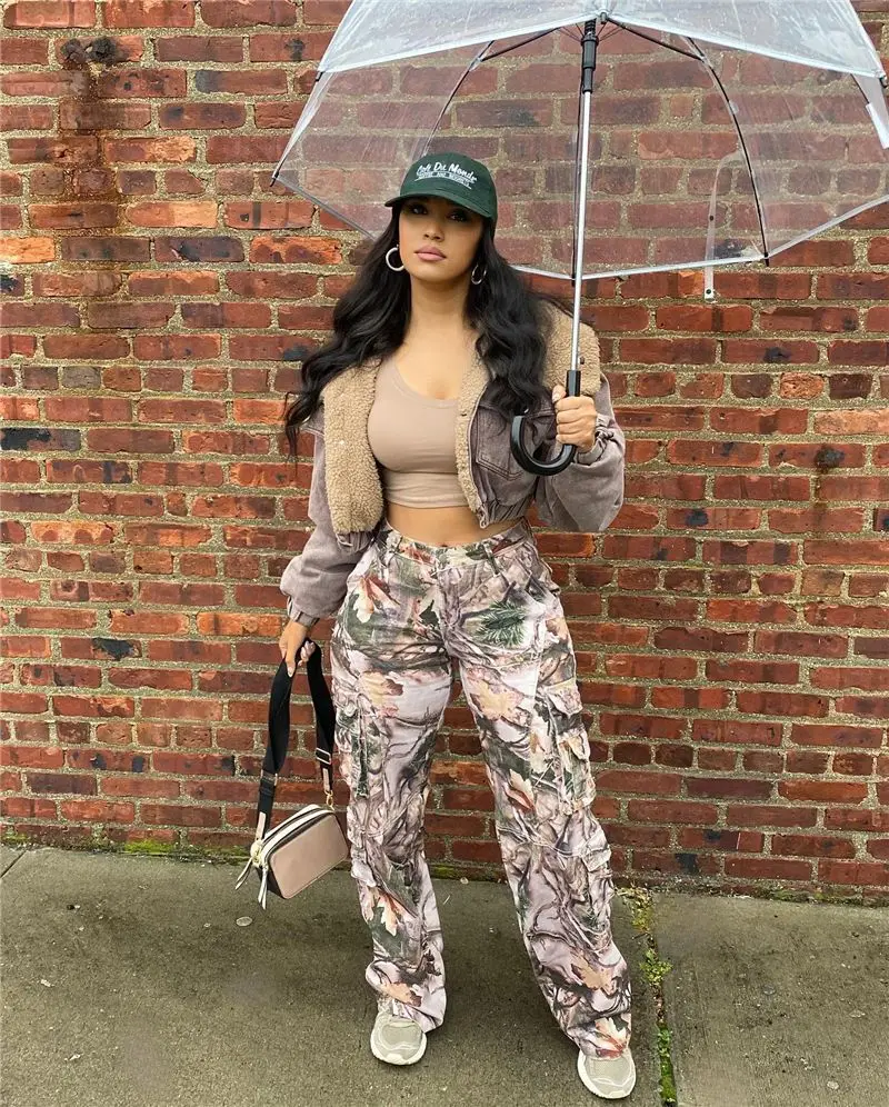 2024 summer new fashion relaxed straight cylinder high waist bag multi-color pants