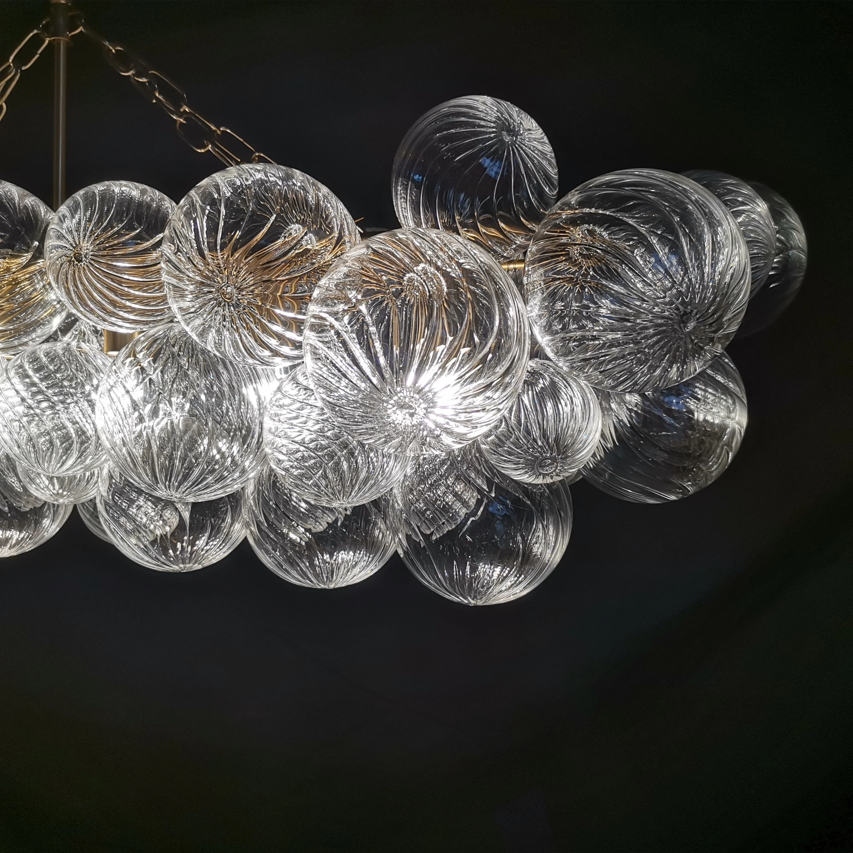 Living room glass chandelier lamp pendant lighting fixture glass ball chandelier modern