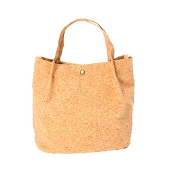 Portugal Purse Fabric Leather Cork Handbag Custom logo Cork handbag women Gender and nature color high quality cork tote bag