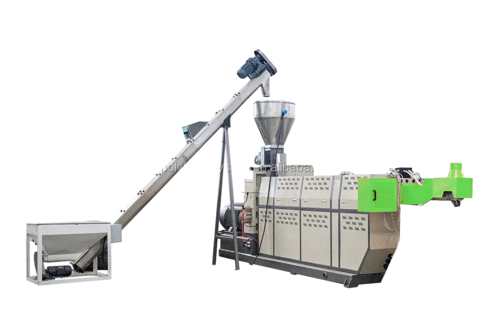 Automatic plastic pelletizing machine PE PP flakes recycling machine plastic recycling equipment