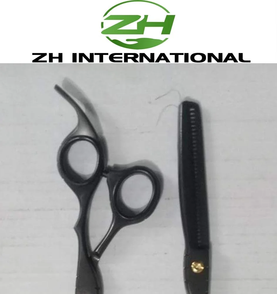 Custom Different Kinds Types Professional Salon BLACK Colorful Long Round Corner Tip Handles Curved Blade Hair Scissors