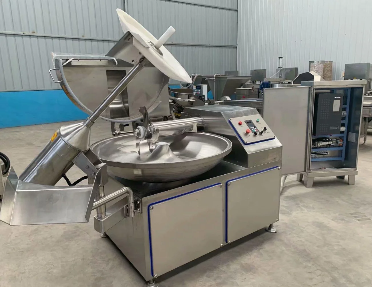 Direct Factory Supply Meat Bowl Cutter Machine Meat Chopping Mixing Machine for Sausages Processing