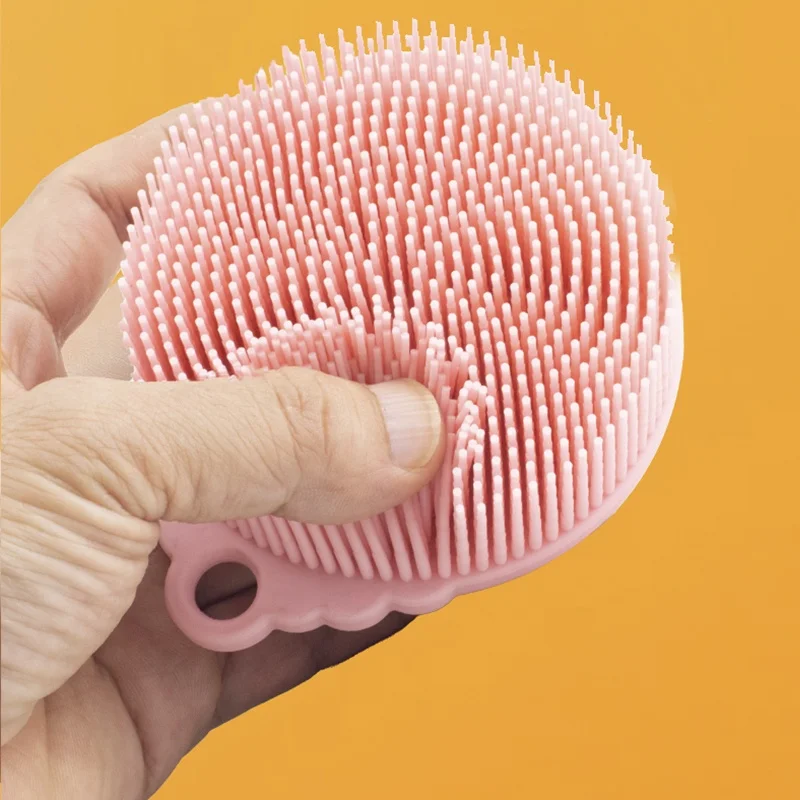 New Arrival Shower Brush Silicone Body Massager Scrubber Body Bath Scrubber with Lifting Ring