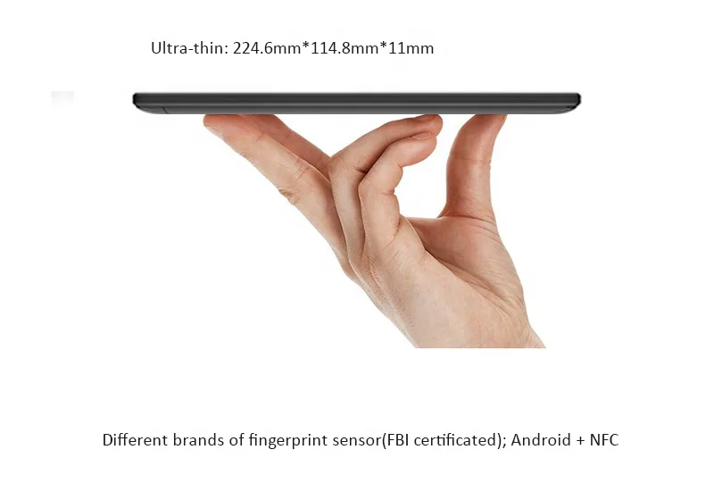 HF-FP07 рваный 7 дюймов сенсорный экран планшета беспроводной терминал сканирования отпечатков пальцев время attendnce