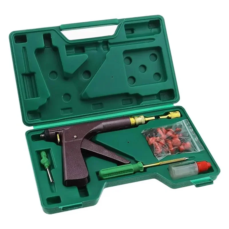 Motorcycle Fast Tire Repair Tool Kit Bike Tire Repair Puncture Plug Garage Motorcycle Wheel Vacuum Gun Kit With Mushroom