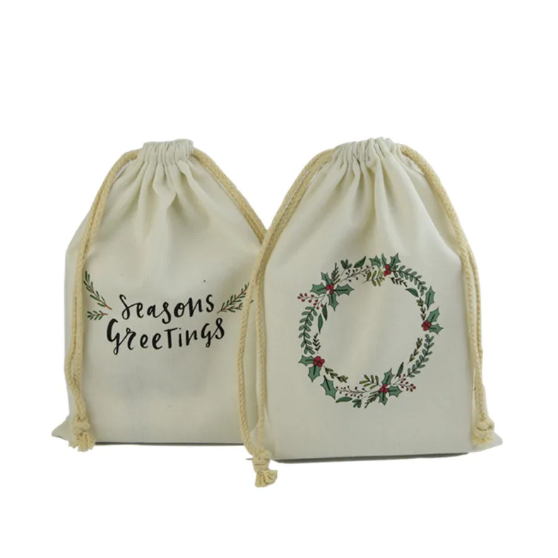 Маленькая льняная цветная хлопчатобумажная сумка на шнурке neno