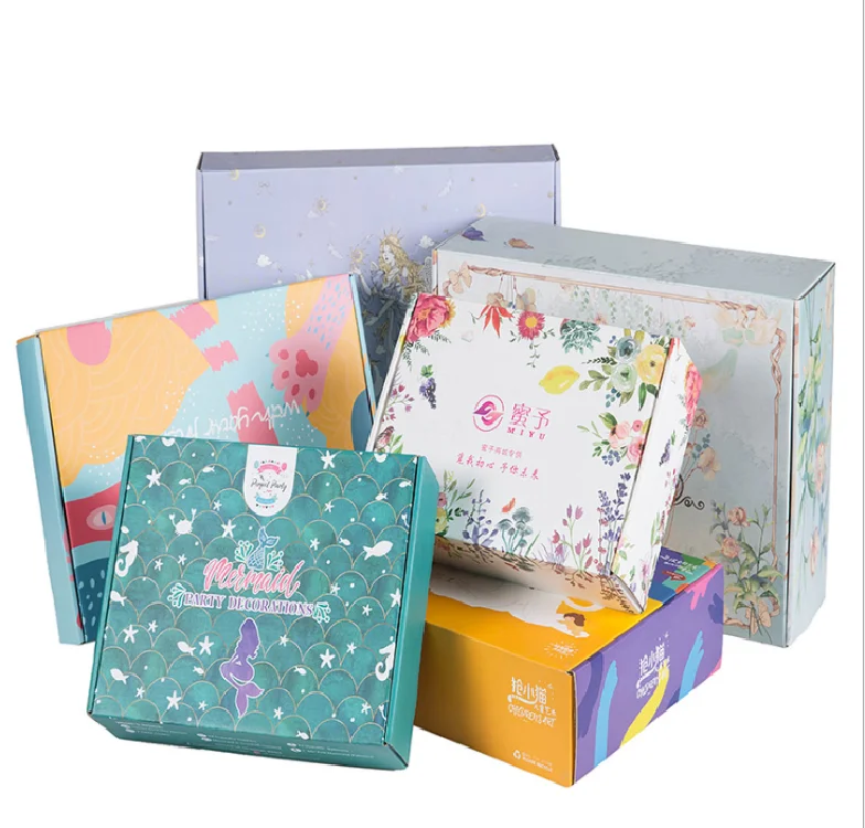 High-end custom logo clothing swimwear swimwear pants shoes packaging box gift box with ribbon and satin hair extension products