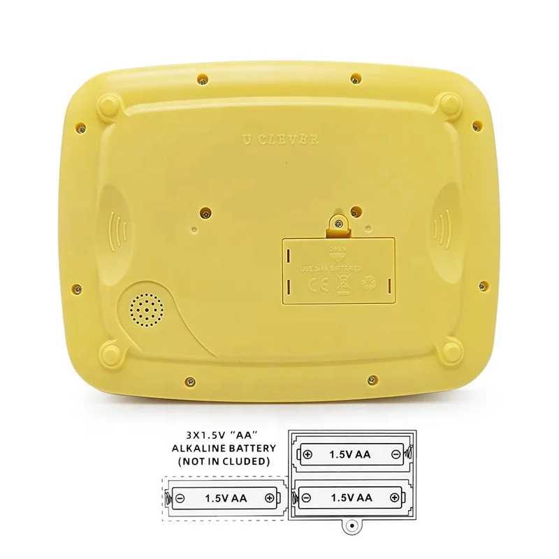 Toddlers learning pad educational toy kids multi-function Spanish tablet learning machine LED screen learning tablet with music