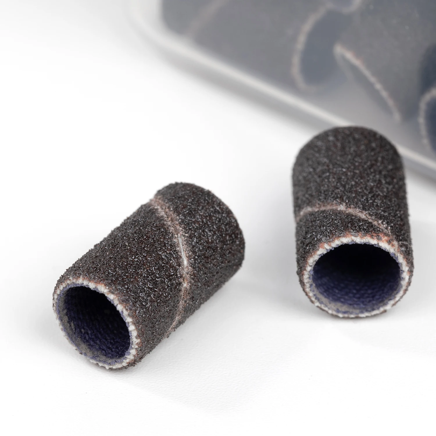 Professional Machine Band Sanding Wholesale Bulk 100pcs Box Package Manicure Nail Sand Band Bit Zebra White Acrylic Sanding Band