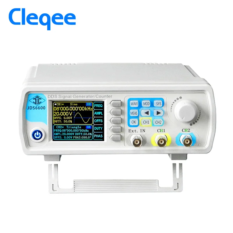 Высокая точность двухканальный произвольный сигнал Функция генератор сигналов частотомер 200MSa/s JDS6600-60MHz DDS генератор сигналов