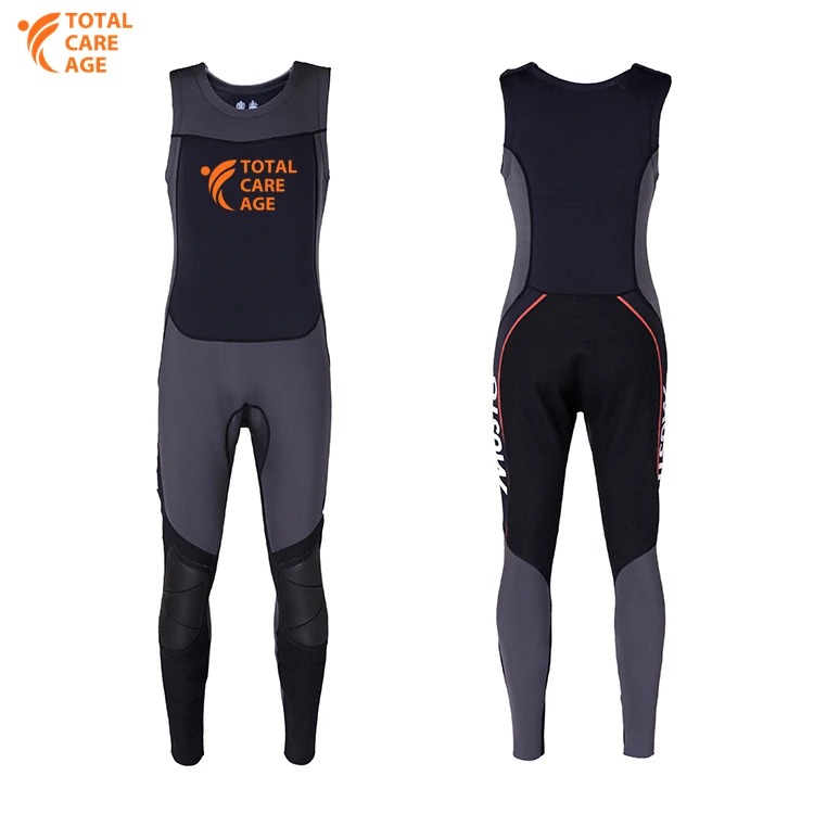 YIHENG пользовательский супер стрейч длинный Джон Дайвинг влажные костюмы для мужчин без рукавов неопреновый гидрокостюм для фридайвинга подводное плавание