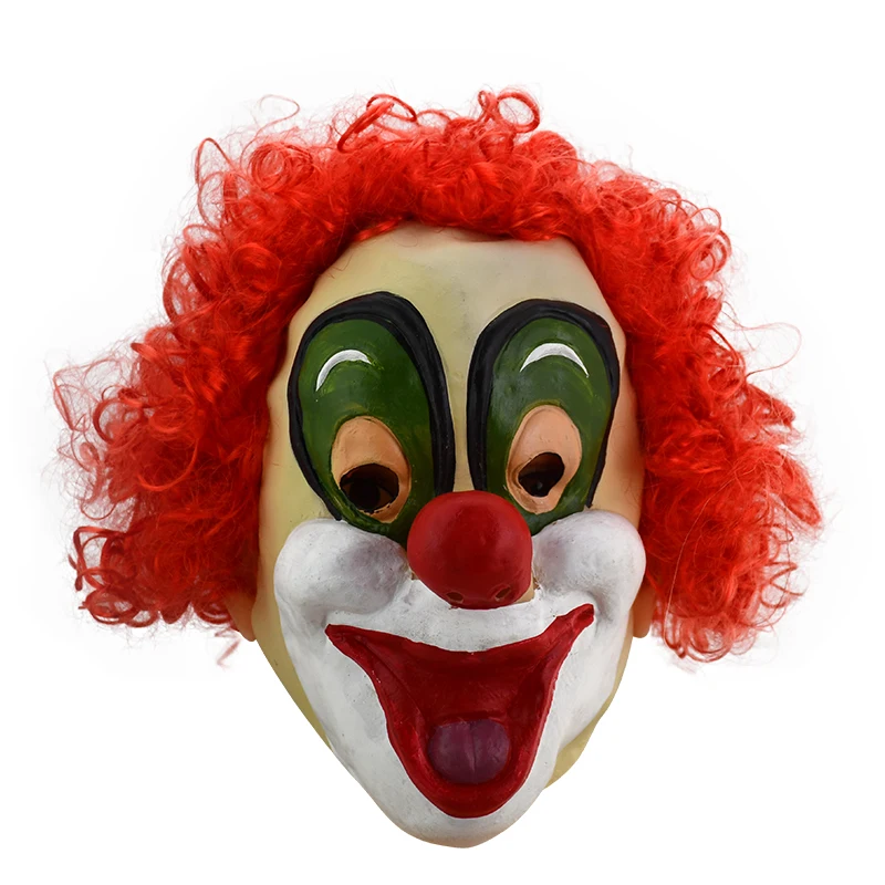 Unisex Funny Face Clown Mask Halloween Masquerade Performance Props Terror Latex Costume for Adults