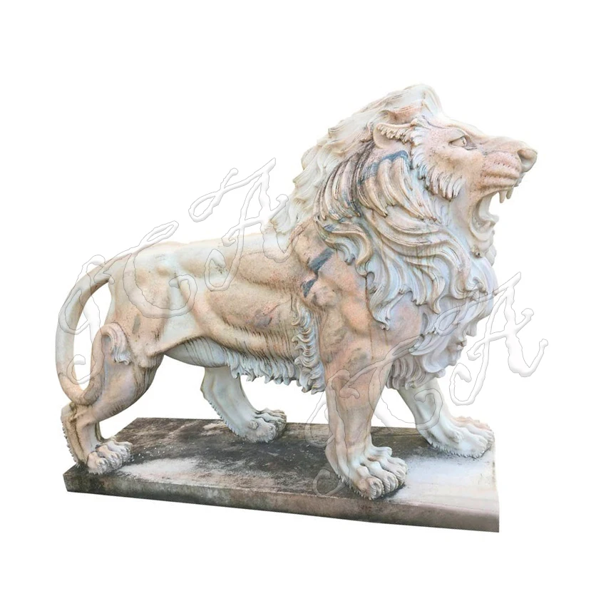 Life Size Stone Lion Statue For Outdoor Garden Decoration Walk Lion Sculpture