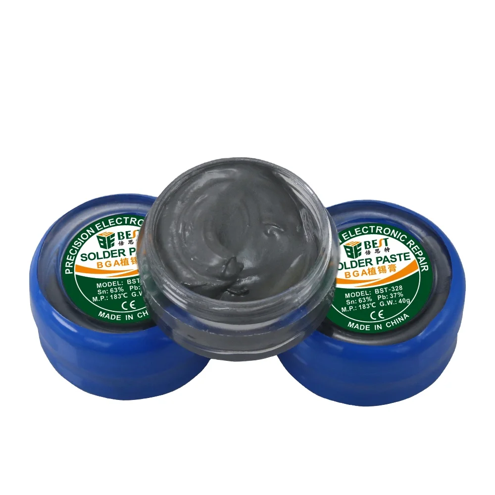 BST-328 Factory High Quality 40g Soldering Paste Welding Flux Tin Solder Paste Sn63/Pb37  for BGA soldering paste solder SMT