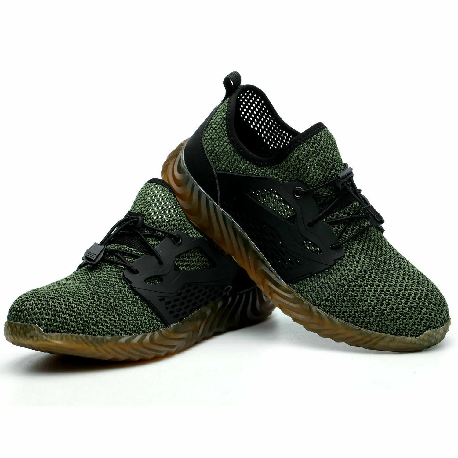 
Men Steel Toe Safety Work Shoes Autoshrink Lace Mesh Anti-slip indestructible shoes 