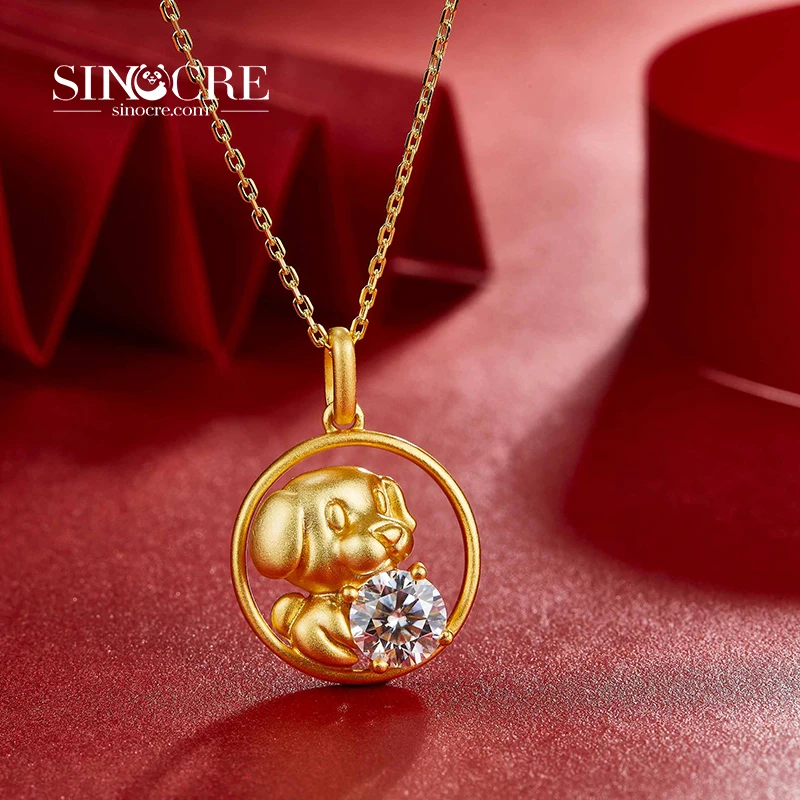 SINOCRE для продажи петуха Золотая звезда кулон неоготическая цепочка 18K Двенадцать знаков Зодиака Животные