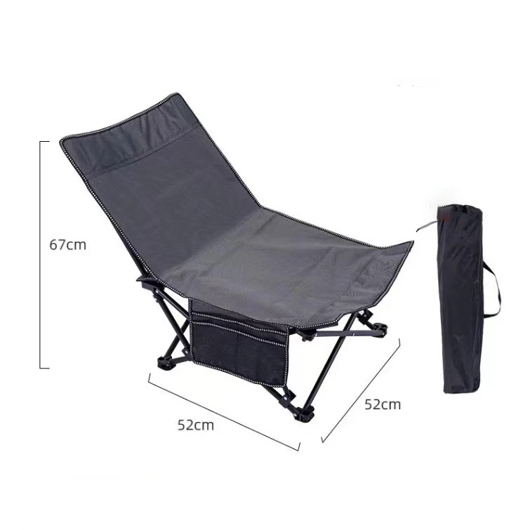 Hot Sell Lounge Folding Chair Outdoor Metal Frame Chair Oxford Cloth Outdoor Camping Fishing Chair With Adjustable Back