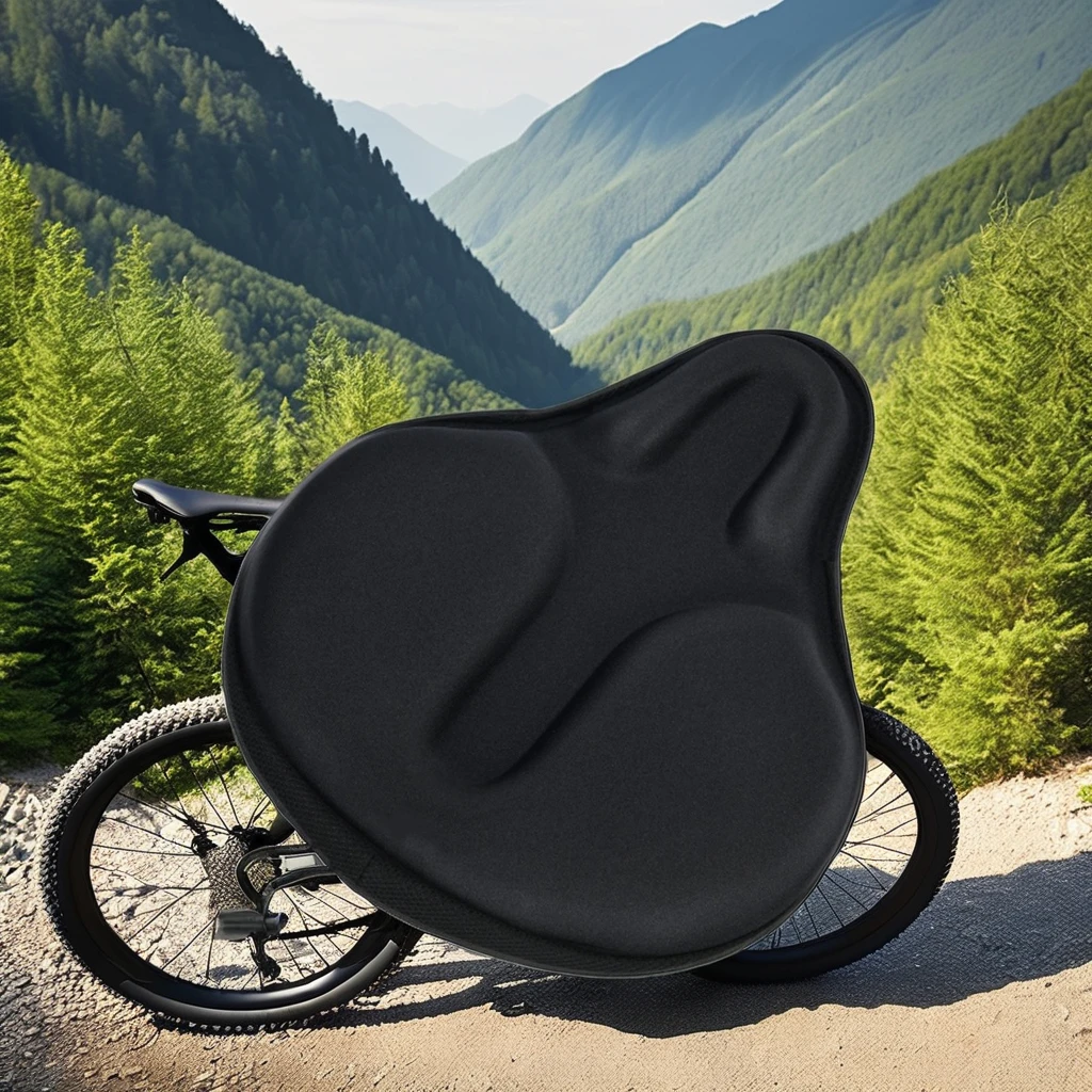 Soft Silicone Seat Cushion Cover for Road Bicycles Thickened Widened Mountain Bike Fitness Bike Seat Cover