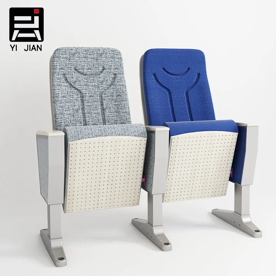 Modern Wooden Folding Metal Leg Auditorium Theater Church Chair For School Meeting Furniture