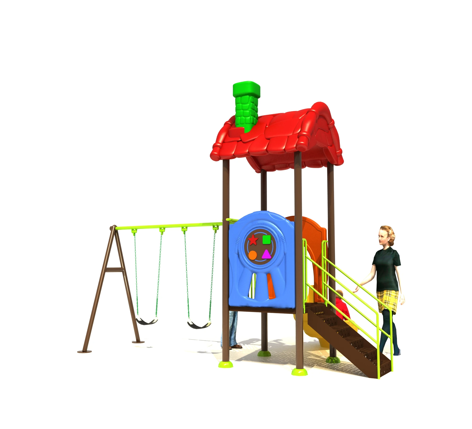 Amusement kids play climbing children park toys outdoor gym plastic slide set
