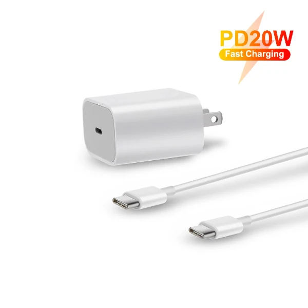 free sample mobile phone usb charger cable adapter type c usb-c type fast charger 20w