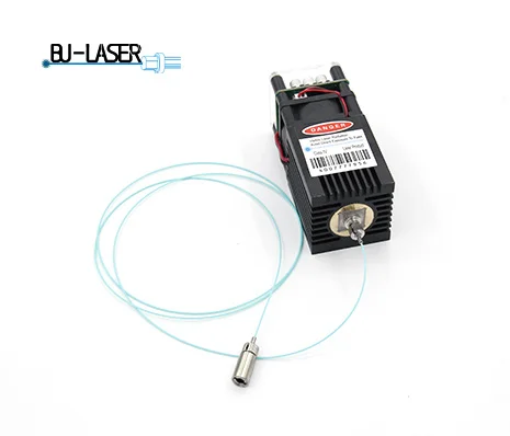 12V Violet 405nm 600mW  Fiber Coupled Laser Module with Heatsink and Collimated Lens