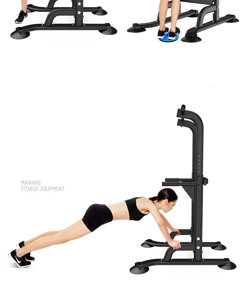 Height-Adjustable Dip Station Power Tower Squat and Pull-Up Bar for Strength Training Home Workout Fitness Equipment