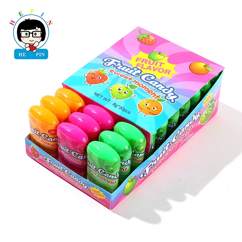 Hot Sell Sweet Mix Fruit Flavor Tablet Candy Popular Colorful Hard Candy In Box Packing