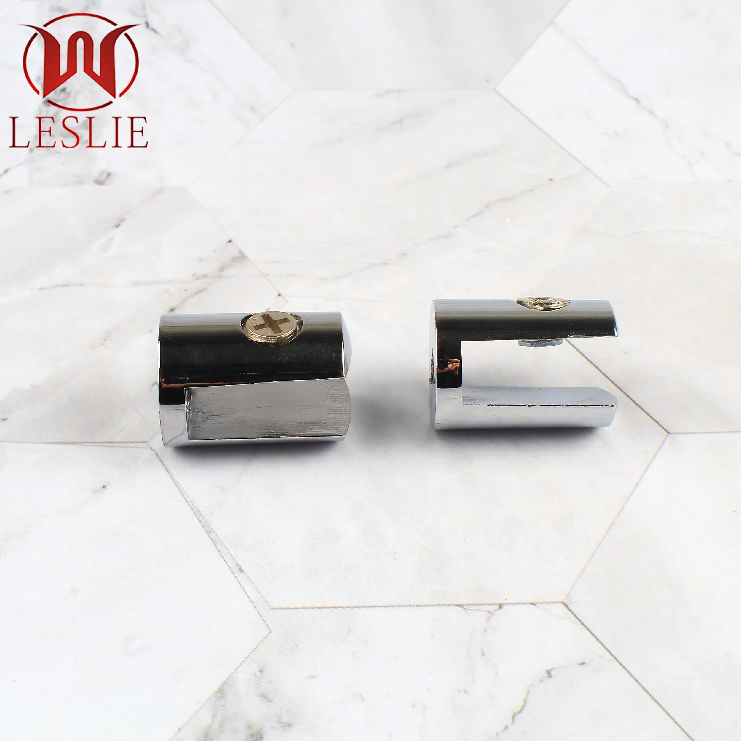 Hot Sale 10MM Chrome Cylinder Glass Shelf Support Zinc Alloy Glass Clips Frame Glass Fixed Clamp