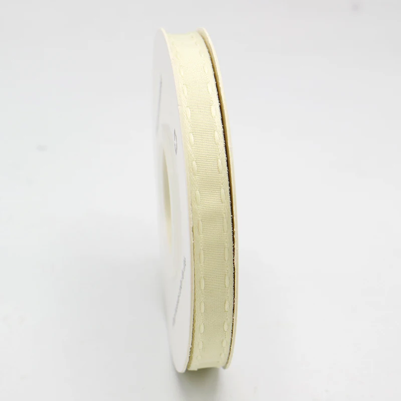 Factory sale fancy cheap 10mm same color stitching Taffeta Satin Ribbons in bulk