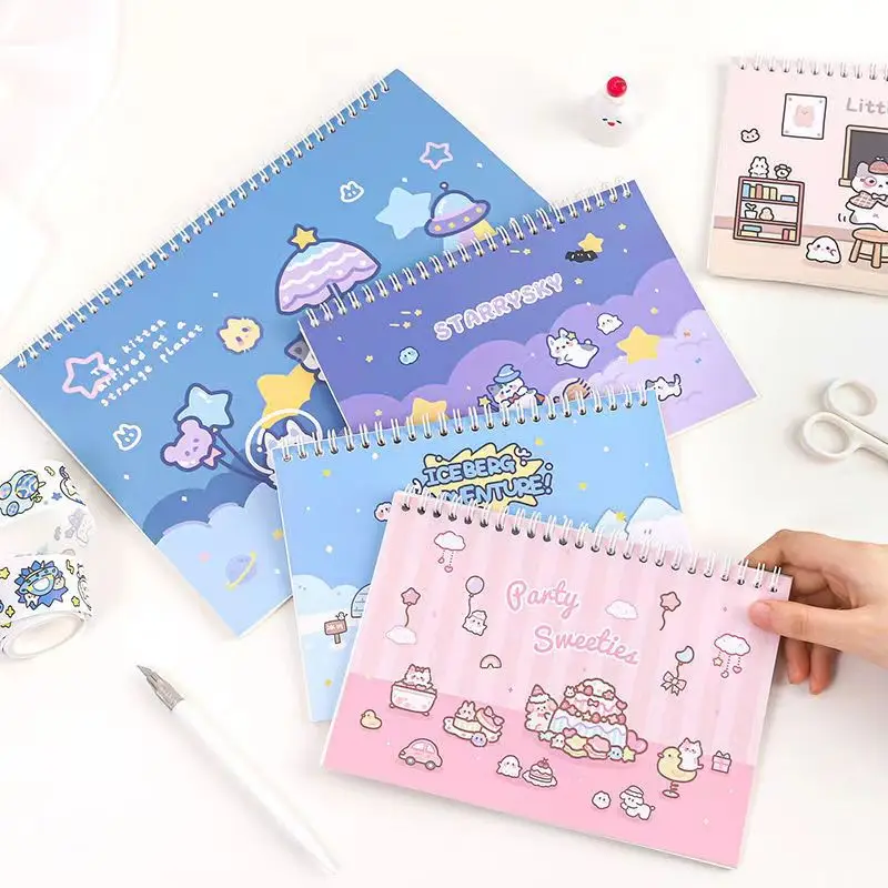 full color spiral release paper sticker sticker book printing