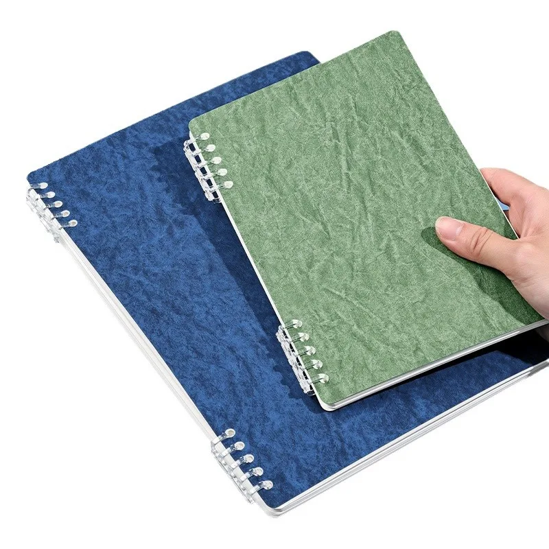 Retro soft leather loose leaf notebook creative detachable 5-hole binder with horizontal blank inner pages A 5/A4 notebook