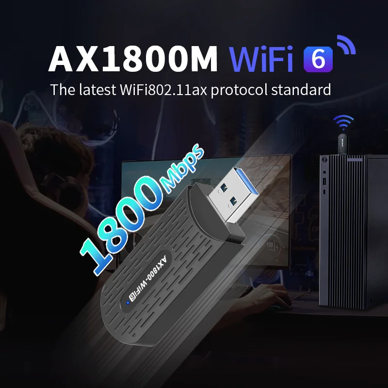 Wifi 6 Dual Band Dongle Usb 3.0 Wireless Receiver