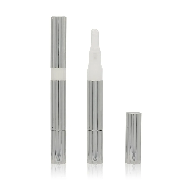 2ml Empty silver aluminum/metal Cosmetic teeth whitening/ lip gloss twist pentwist cosmetic pen,twist brush pen