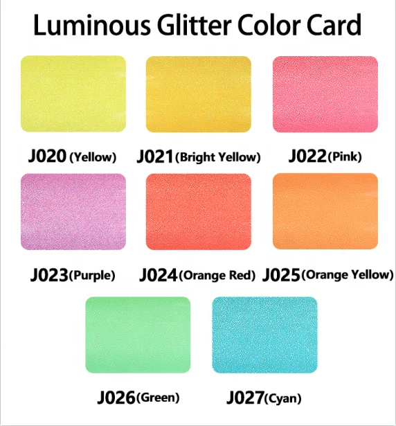 Renlitong glow in dark Glitter Series vinyl patterned htv reflective heat transfer vinyl cheap iron on vinyl