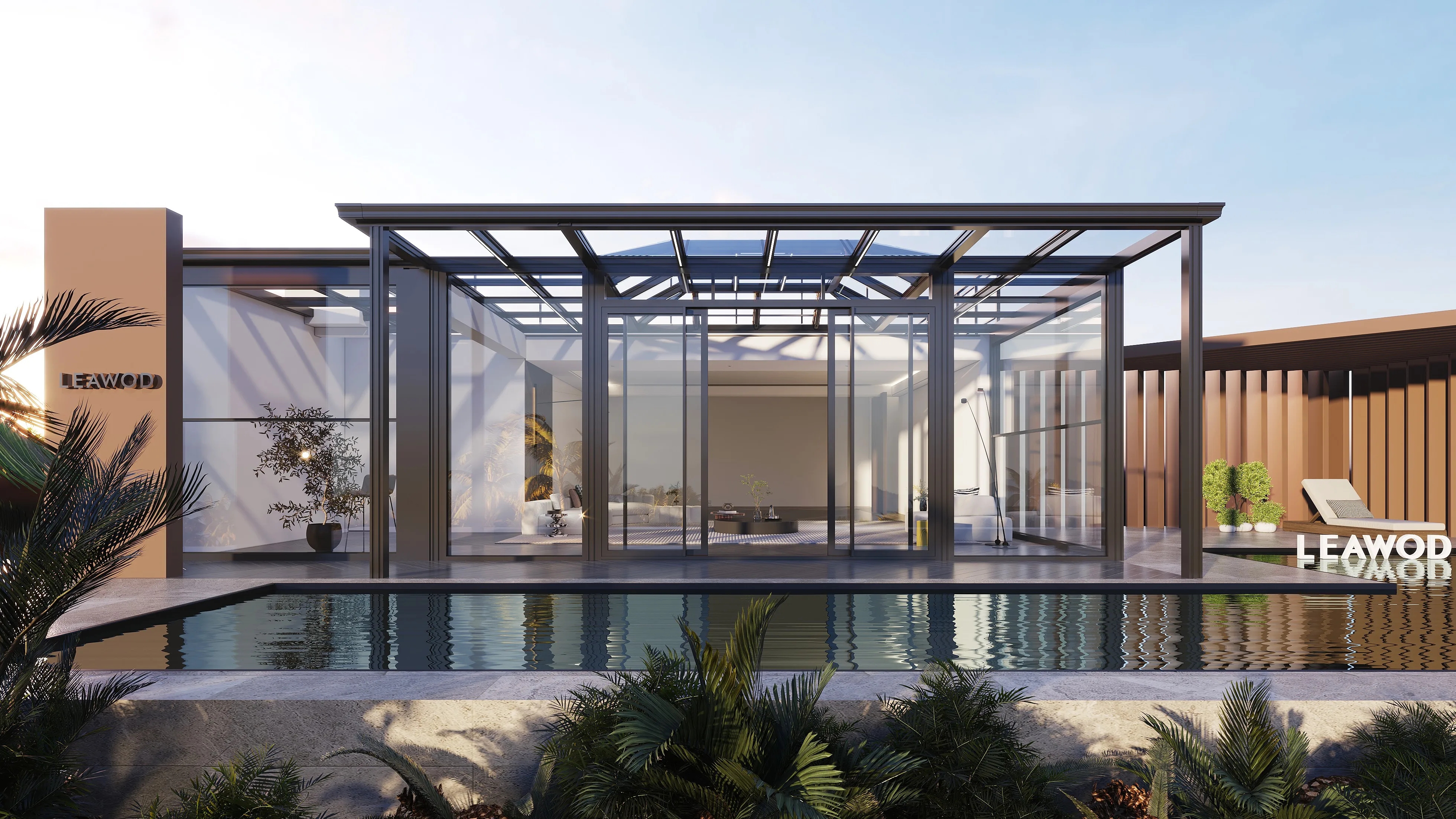 Customized winter garden free standing sunroom