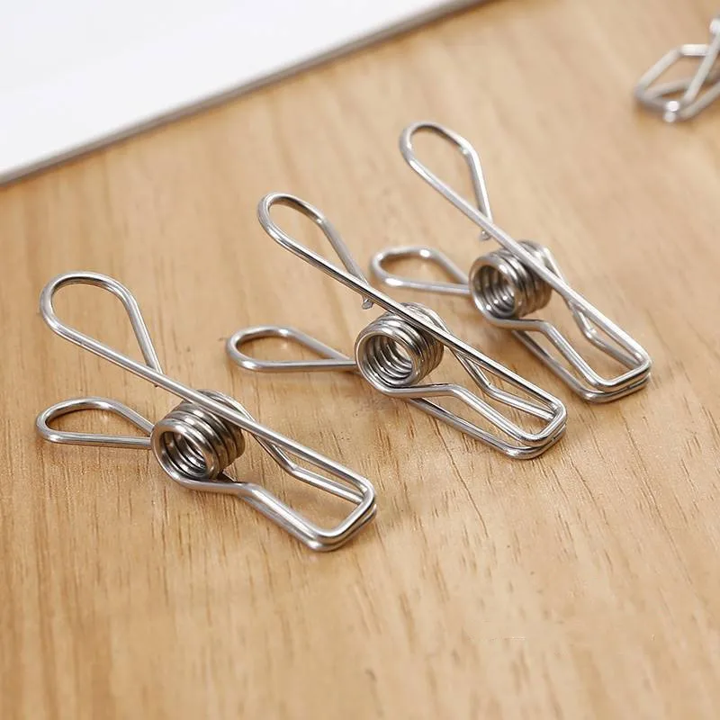 Multi-purpose Large Metal Clothes Pegs Stainless Steel Pins Clips Clamps for Sheets Socks