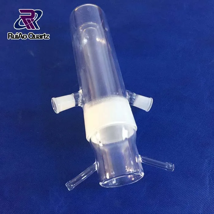 Clear corrosion resistance quartz glass reaction tube