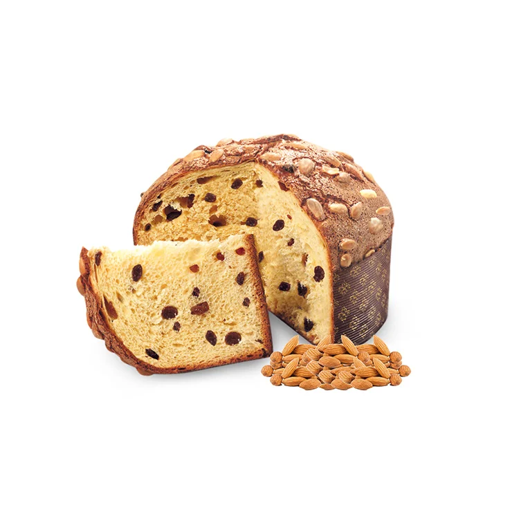 
Factory Supply Compact And Sweet Yeast Almonds Panettone Cake Italian 